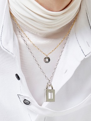 h_dew lock necklace (silver)