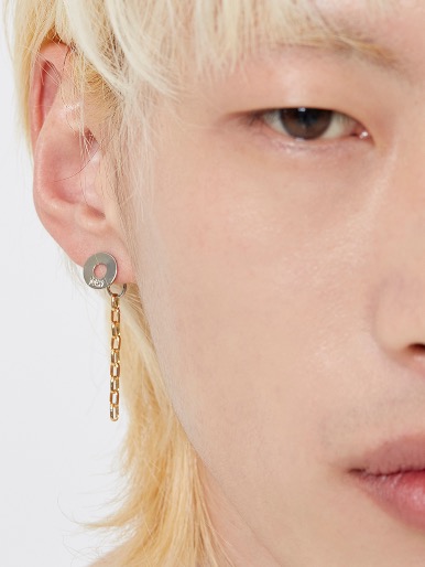 circle chain drop earrings
